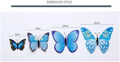 Jaamso Royals Multi Colour Butterfly Stickers 13 Cm X 13cm Pack of 12