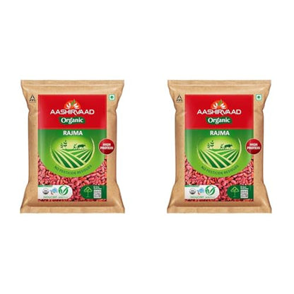 Aashirvaad Organic Rajma - 500 gms (Pack of 2)