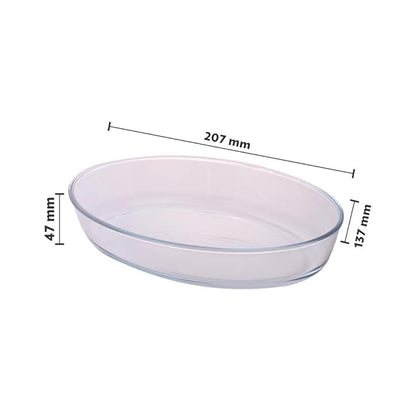 Borosil Glass Baking Dish | 1 Piece | 2.2 Litres | Transparent