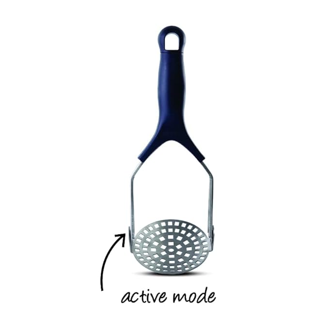 Anjali Stainless Steel Flexible Potato Masher Take Less Space Gives a Good Grip for Vegetable Smasher
