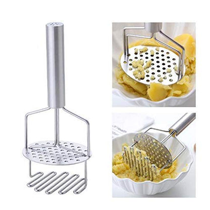 Libah Dual Layer Stainless Steel Potato Or Boiled Eggs Masher Crusher Squeezer