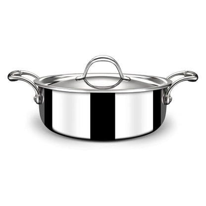 Stahl Triply Stainless Steel Cook & Serve Casserole With Lid | Artisan 4822 | 22 Cm | 3 Litres