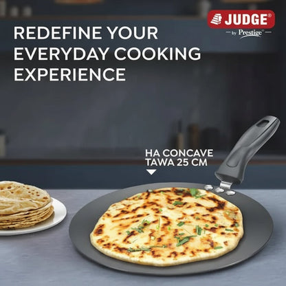 Judge by Prestige 25cm Hard Anodised Vista Concave Tawa Gas & Induction Metal Spoon Friendly
