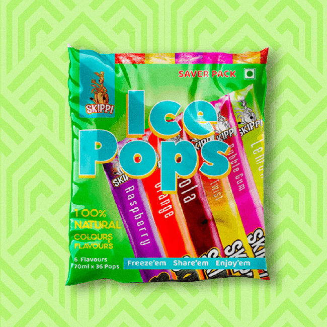 Magic Pin Exclusive All Flavor Saver Bag of Skippi Natural Ice pops,  Pack of 36 Ice Pops