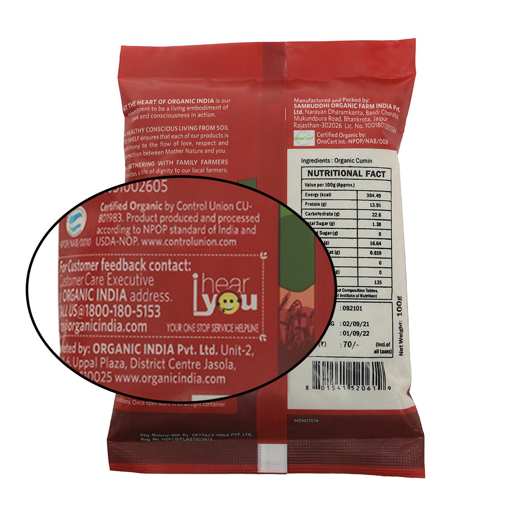 Cumin Whole (Jeera) 100g