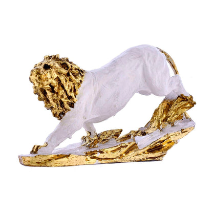 King Lion Black Statue