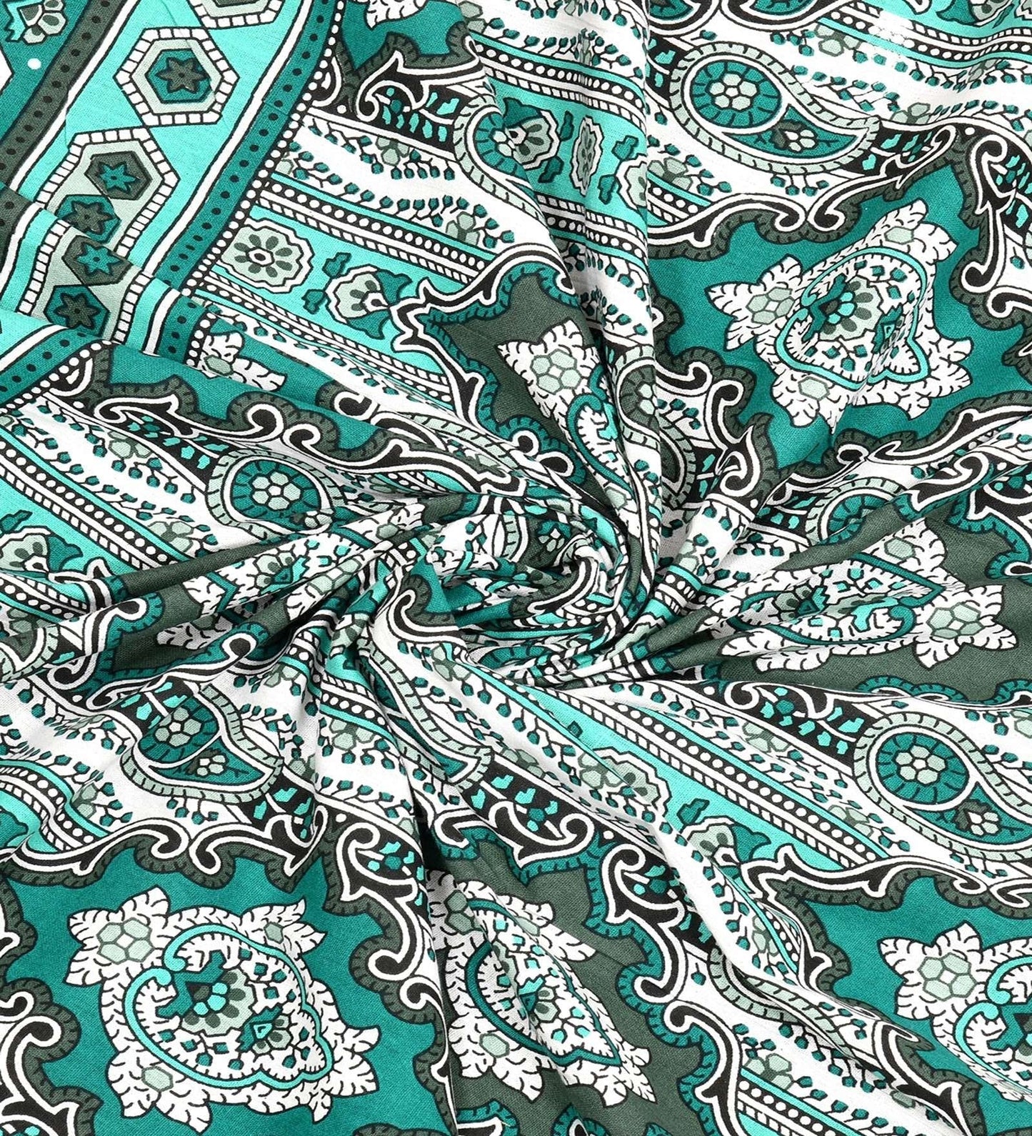 100% Pure Cotton Traditional Printed Bedsheet for Double Bed King Size Bedsheet with 2 Pillow Covers