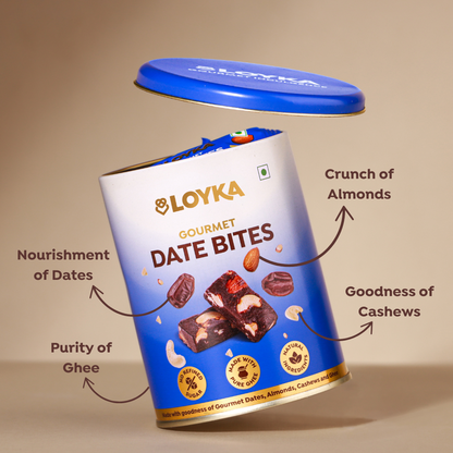 Loyka Date Bites Tin Box 10Pcs No Added Sugar
