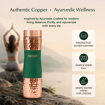 Artarium Eco-Friendly Copper Water Bottle 1L Plain Finish