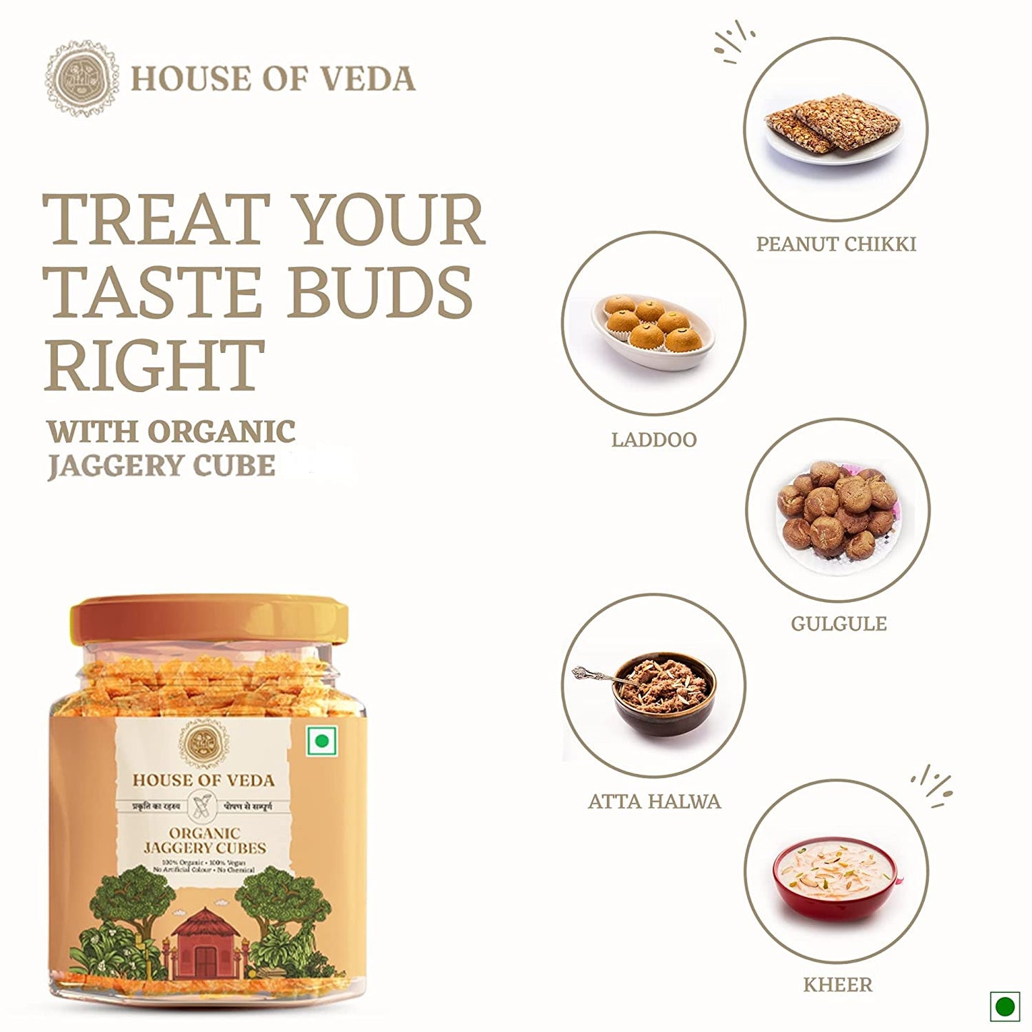 Organic Jaggery Cubes 450g