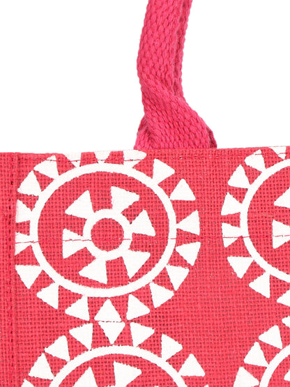 Jute Cottage Round Print All Over Lunch Bag