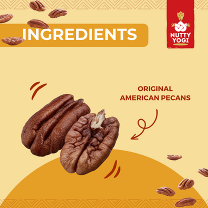 "Nutty Yogi Pecans 450g | All Natural | No Preservatives | No Additives | Gluten Free | Vegan | Non GMO | Nuts Dry Fruits "