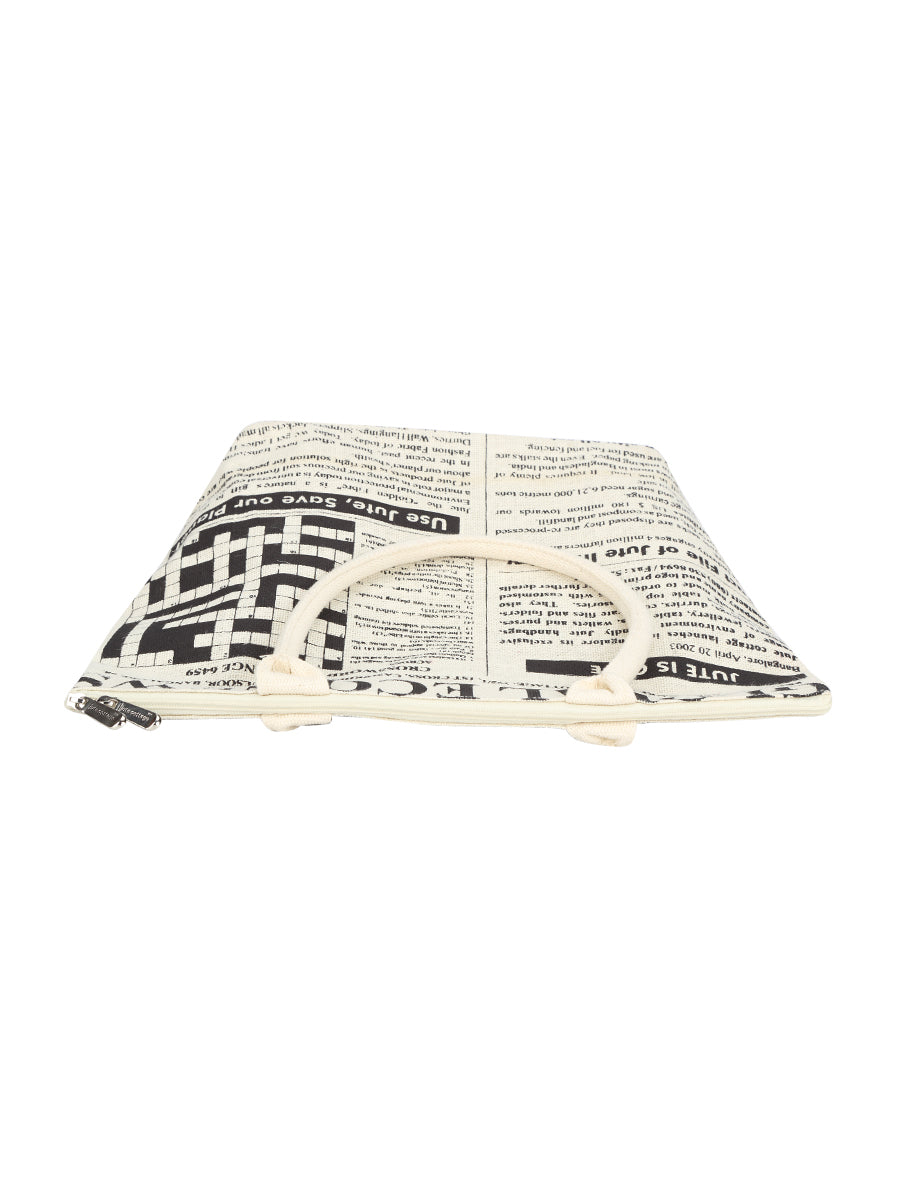 Jute Cottage Gloabal Print Zipper Bag
