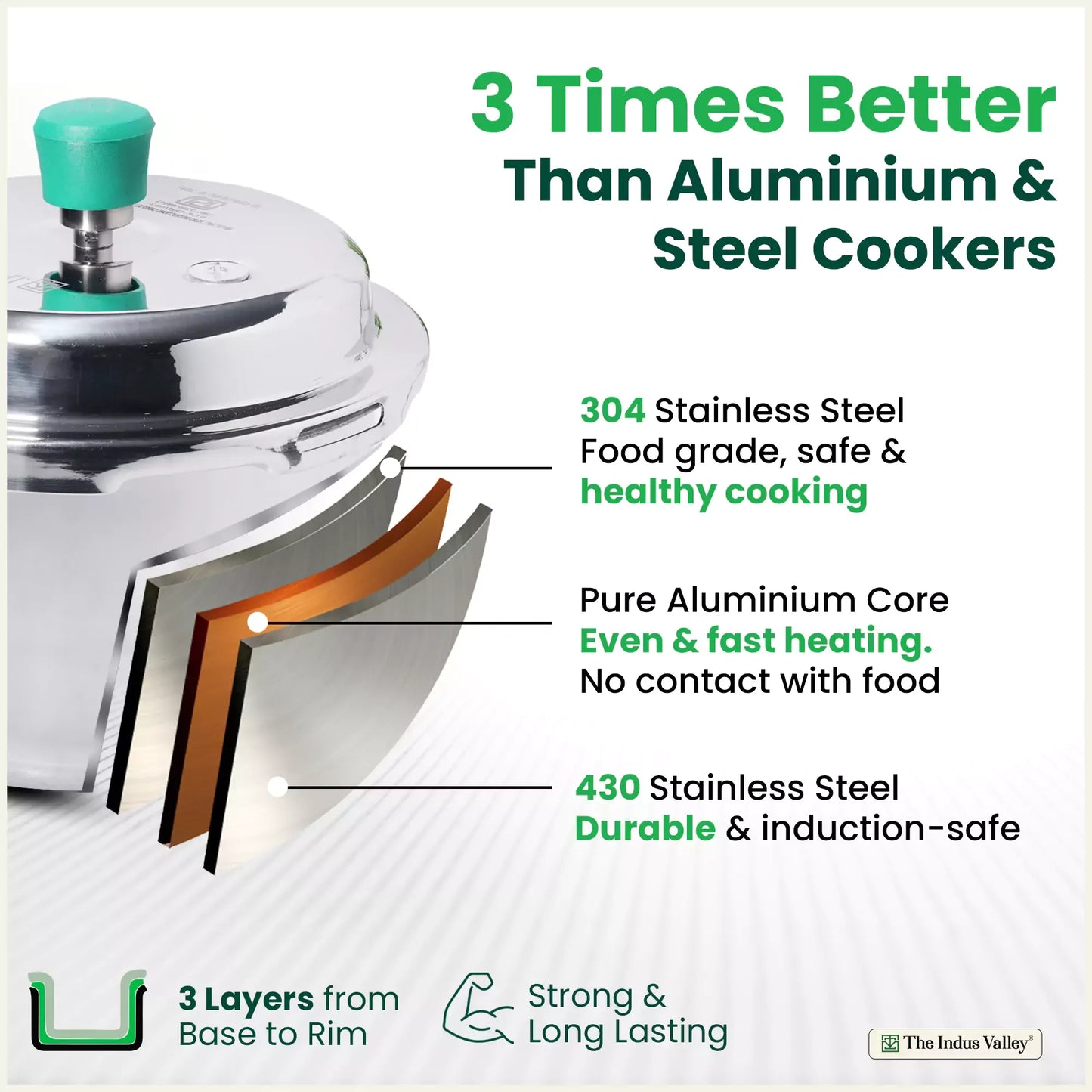 The Indus Valley Stainless Steel Pressure Cooker