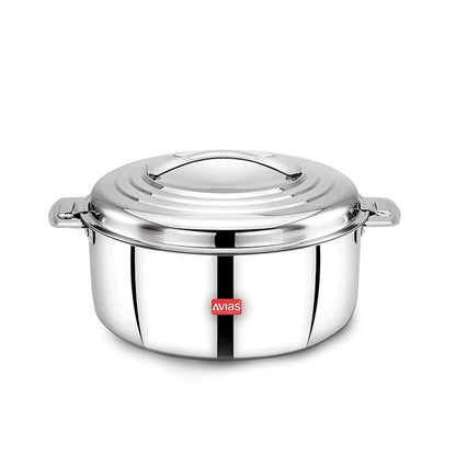 Avias Platina Premium 5000 ml Double Wall Insulated Stainless Steel Casserole Pot for Roti