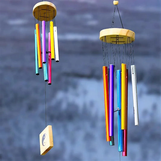 Lilone Brass 7 Color Pipes Wind Chimes Multicolour 24 Inch Long