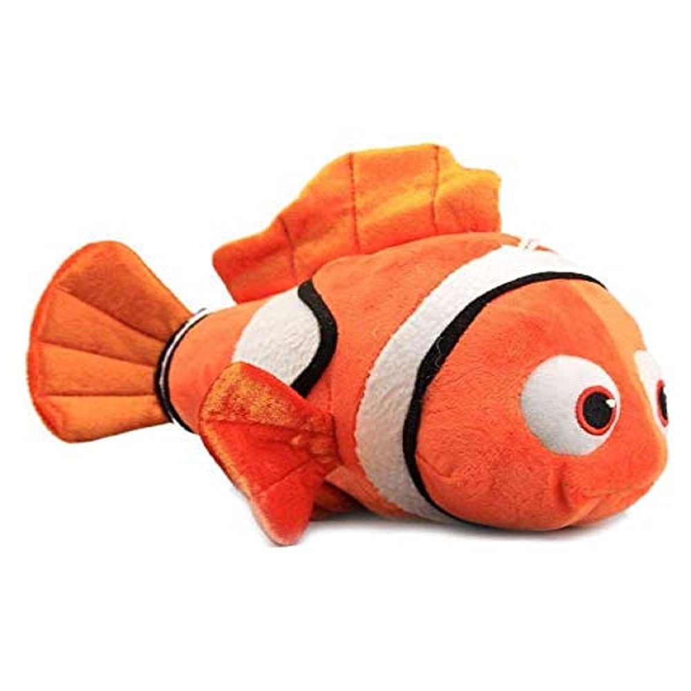 Tickles Nemo Fish Soft Stuffed Plush Sea Animal Toy for Kids Color Orange & White 35 cm