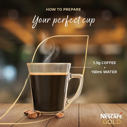 Nescafe Gold Rich And Smooth Instant Coffee Powder - 185 gms (pack of 2)