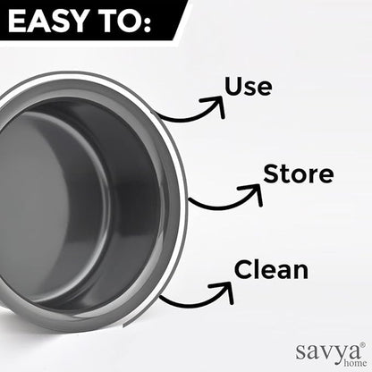 Savya Home Hard Anodized Tope Non-Stick & Non-Corrosive Hard Anodized 1.6 litres
