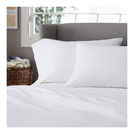 Huesland by Ahmedabad Cotton Plain White Super Soft Luxurious Cotton Pillow Cover/ Case | Set of 2