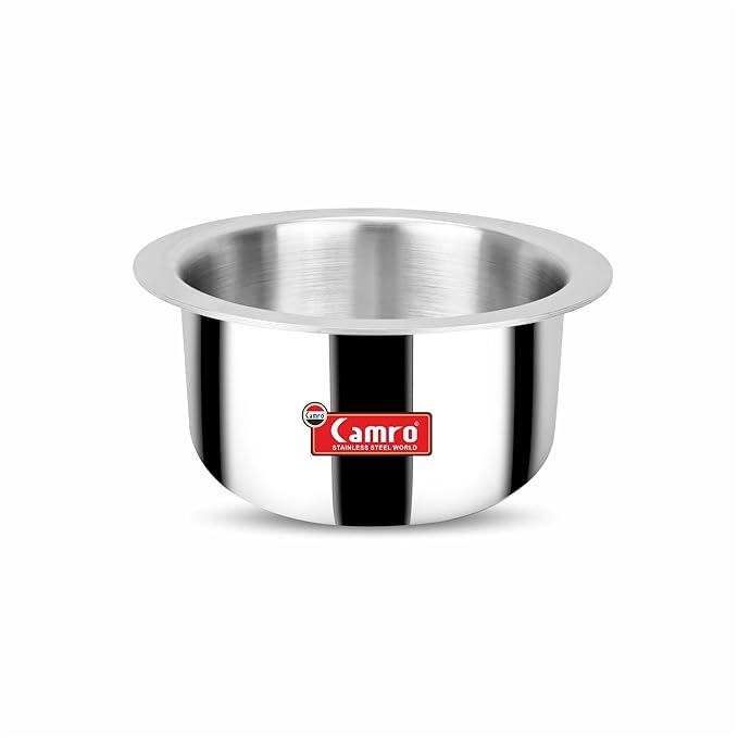 Camro Tripro Triply Artisian Tope 17 No 5 Liters Capacity Cauldron Tope Handi Patila Stainless Steel