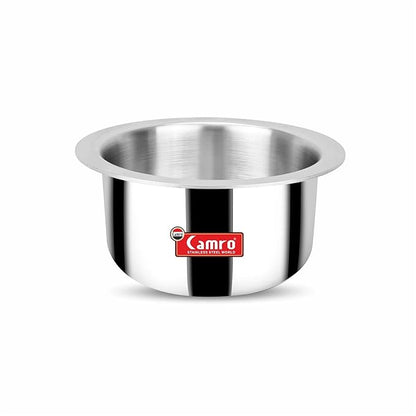 Camro Tripro Triply Artisian Tope 17 No 5 Liters Capacity Cauldron Tope Handi Patila Stainless Steel