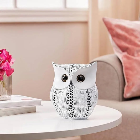 Xtore Modern Classy Lucky Owl Resin Art Figure Showpiece