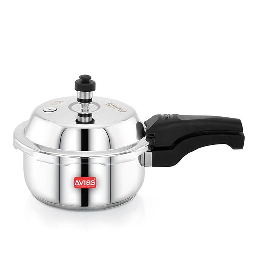 Avias Ceres Stainless Steel Outer Lid Pressure Cooker 2L Cooker Induction Base 1.2mm Thickness