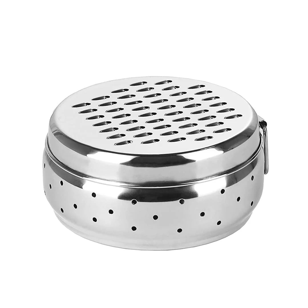 Kuber Industries Stainless Steel Grater with Storage Container Refrigerator Safe Cheese Carrot Coconut