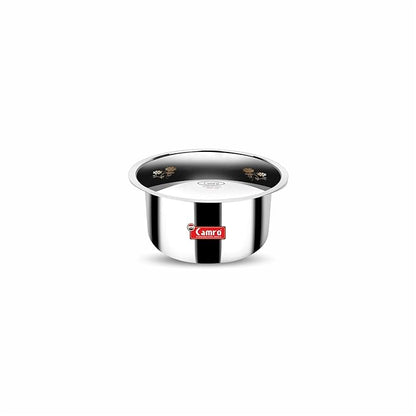 Camro Tripro Triply Artisian Tope with lid 10 No 1 Liters Capacity Cauldron Tope Handi