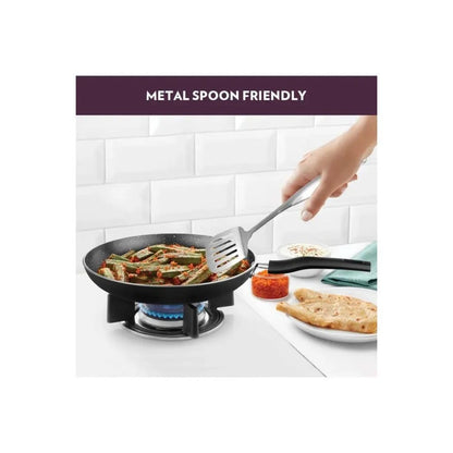 Borosil Granito Non-stick Fry Pan | Induction Friendly | Granite Finish | Pfoa-free | 26 Cm Diameter | Black