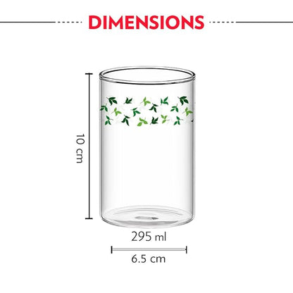 Borosil Vision Sage 295 Ml Set of 6 Pieces  Transparent Drinking Glass