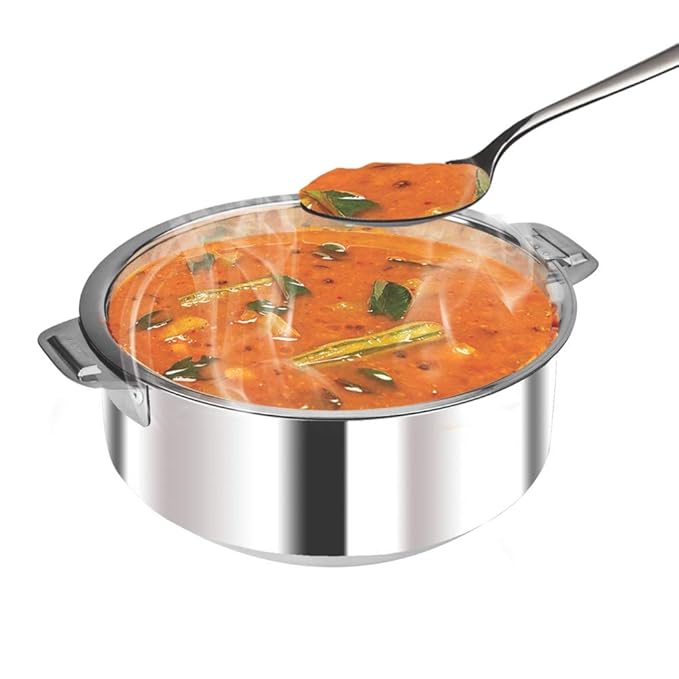 Borosil Stainless Steel Insulated 900 ml Server Casserole | Idli/Roti Server with Steel Lid