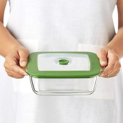 Borosil Glass Dish With Lid | 1 Piece | 1000ml | Transparent