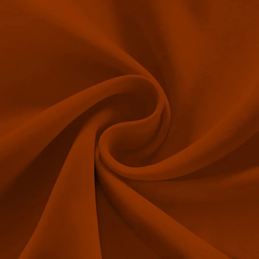 Divine Casa 7 Feet Super Satin Semi Blackout Door Curtain Colour Orange Rust for Home & Office (Pack of 1)