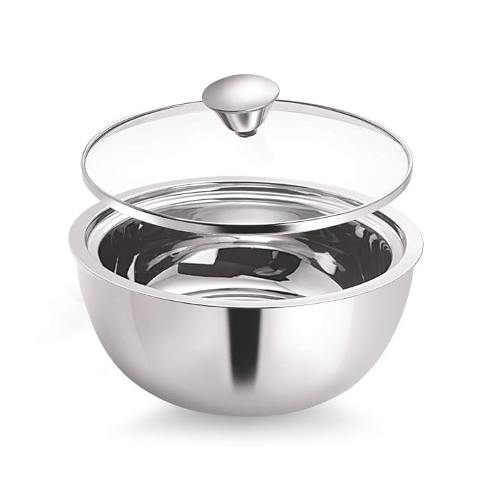 Borosil Stainless Steel Insulated Curry Server | 900 Ml | Silver