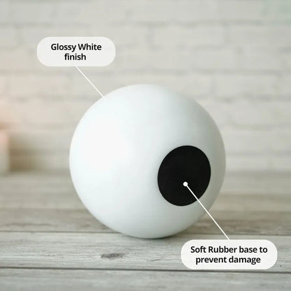 Behoma Metal Ball Flower Vase White Medium Flowers not Included