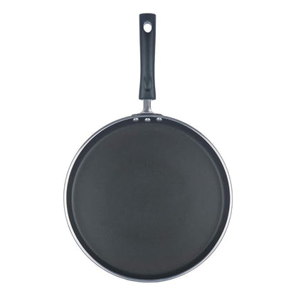 Vinod Zest Aluminium Non Stick Dosa Tawa - 28 cm | Flat Bottom Tawa | 5 mm Extra Thick | 3 Layer Ceramic Coating