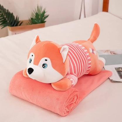 Tickles Cute Super Soft Husky Dog Pillow Stuffed Plush Animal Toy Kids 30 cm