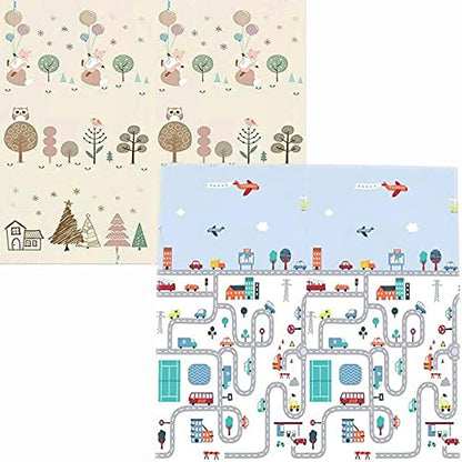 Tarkan Extra Large Reversible Baby Play Mat Crawling Foldable Foam Mat