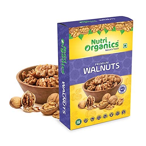 Nutri Organics Premium Dry Fruit Walnut Kernels (Akhrot Giri) Without Shell (Grade - 2 Piece) - 200g