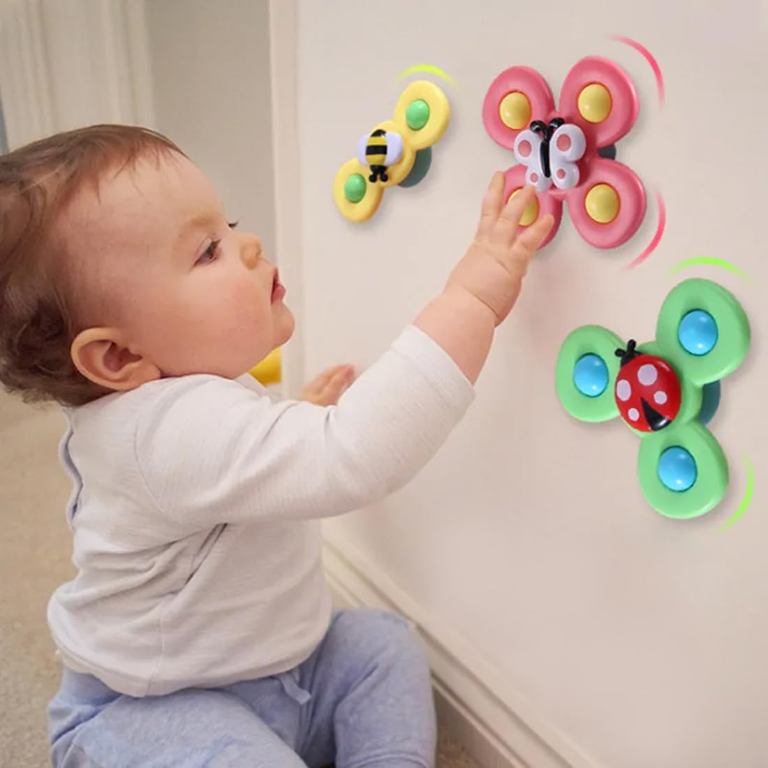 Wembley Suction Spinner Toy for Baby Bath Toys Water Toys 3 Pcs