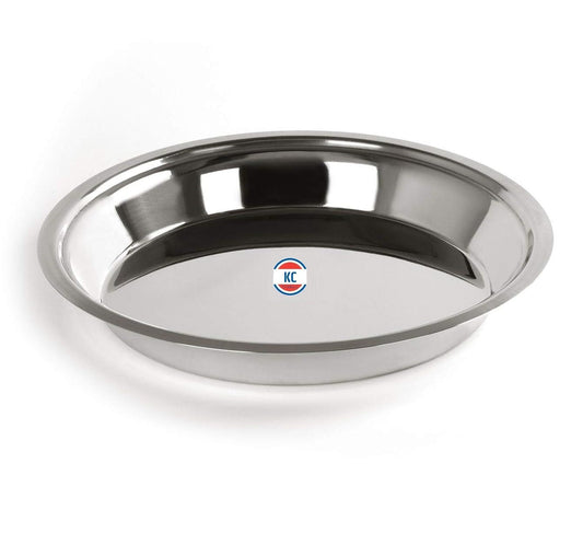 KC Stainless Steel Parat | Steel Parat for Dough Flour Kneading | Atta Parat Steel for Kitchen (31 CM)