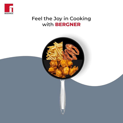 Bergner Hitech-peek Triply Stainless Steel Sautepan | Deep Frypan 24 Cm
