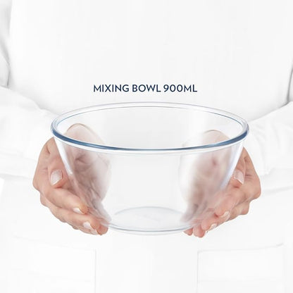Borosil Glass Mixing & Serving Bowl | Oven & Microwave Safe Bowl | 900 Ml
