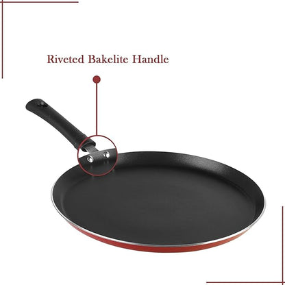 Vinod Popular Non Stick Dosa Tawa 25cm with Sturdy Riveted and Bakelite Handle