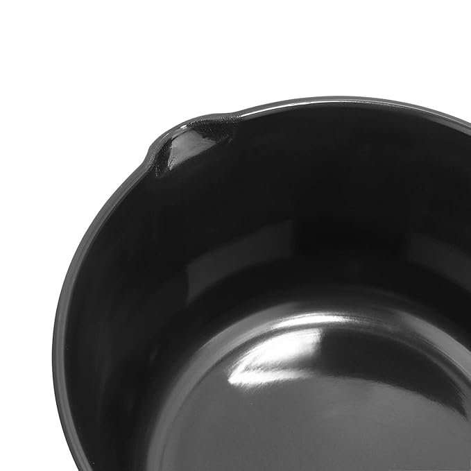 Vinod Black Pearl Hard Anodised American Non Stick Saucepan - 1 litre, 14cm | 3.25mm Thickness | Metal Spoon Friendly | Easy to Pour