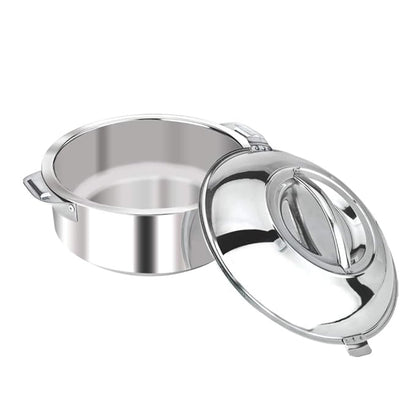 Borosil Stainless Steel Insulated 900 ml Server Casserole | Idli/Roti Server with Steel Lid