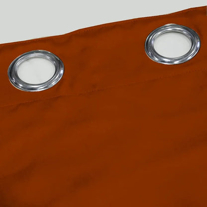Divine Casa 7 Feet Super Satin Semi Blackout Door Curtain Colour Orange Rust for Home & Office (Pack of 1)