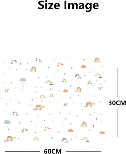 Jaamso Royals Cute Cloud and Rainbow Stickers Wall -self-adhesive Small Rainbow